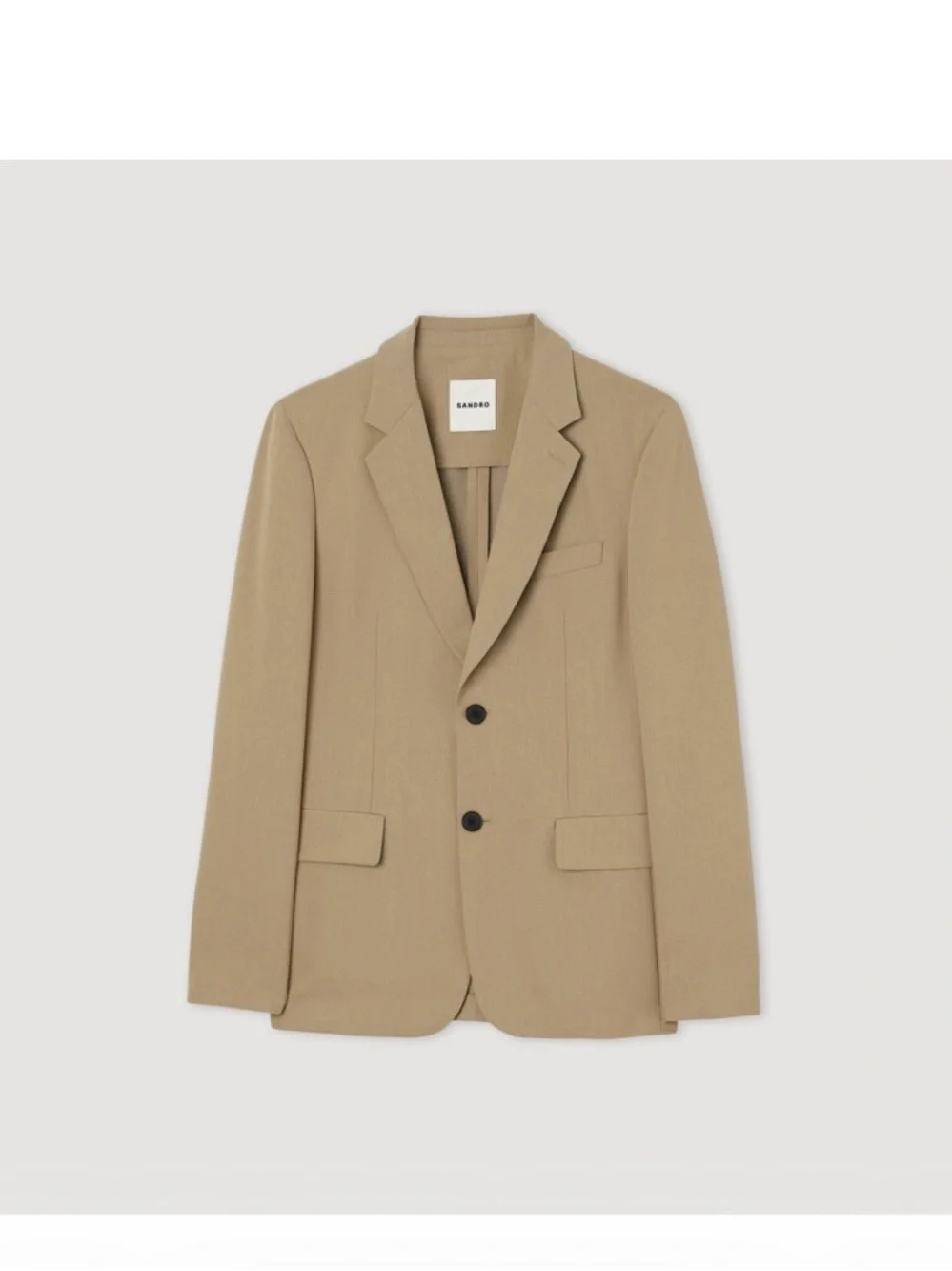 Sandro woman 's Light Tan Blazer Sport Coat - Picture 2 of 5